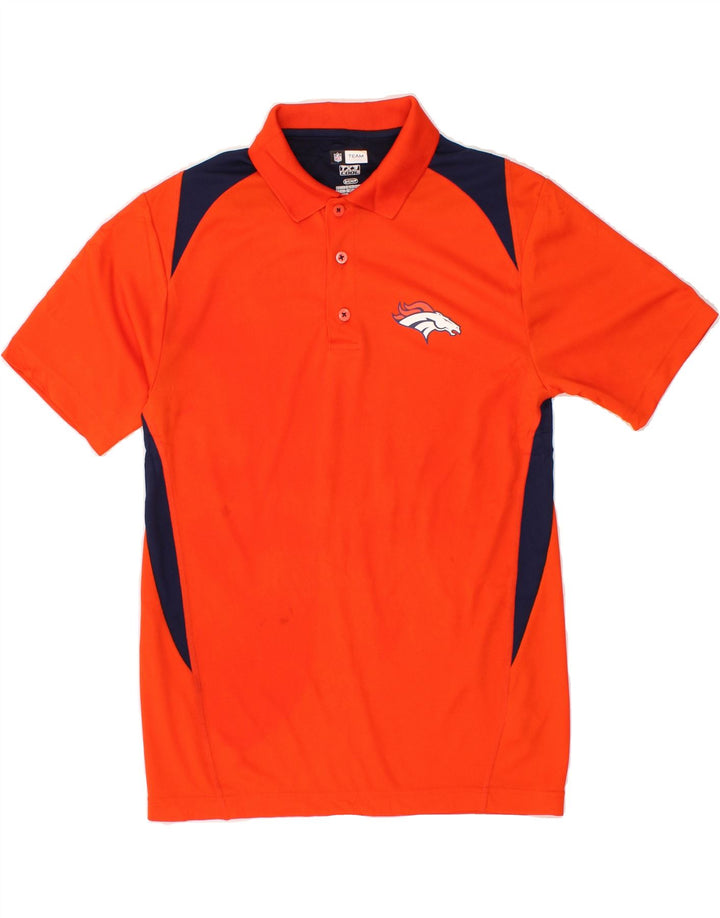 NFL Mens Denver Broncos Polo Shirt Small Red Colourblock Polyester Vintage NFL and Second-Hand NFL from Messina Hembry 