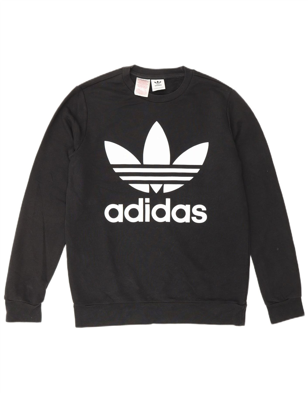 ADIDAS Mens Graphic Sweatshirt Jumper Small Black Cotton