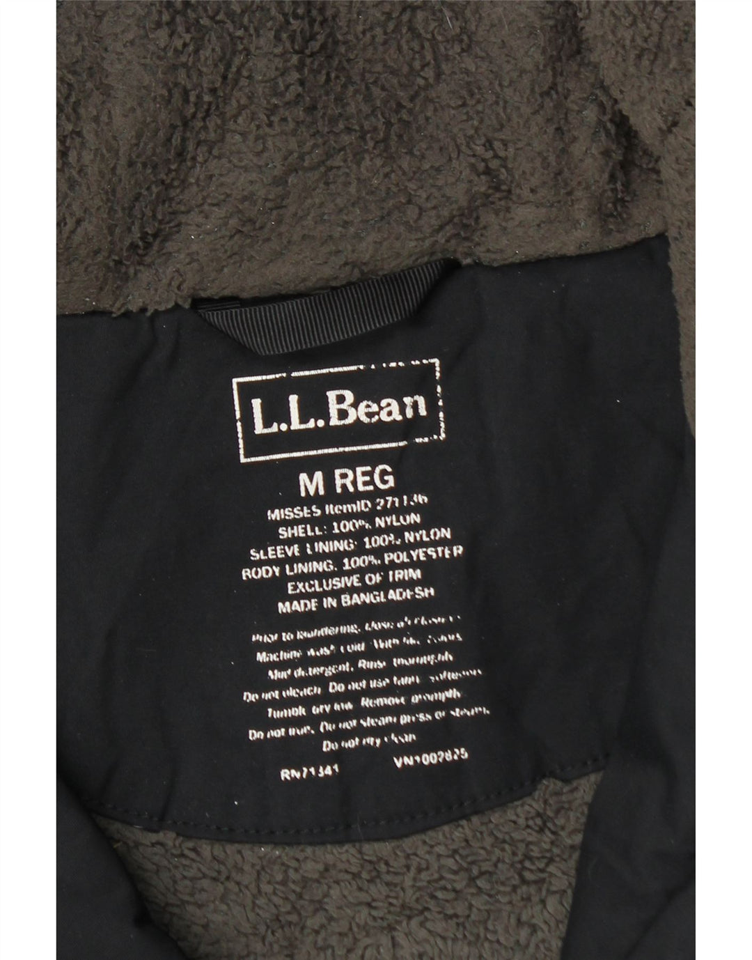 L.L.Bean Womens Windbreaker Jacket UK 14 Medium Navy Blue Nylon