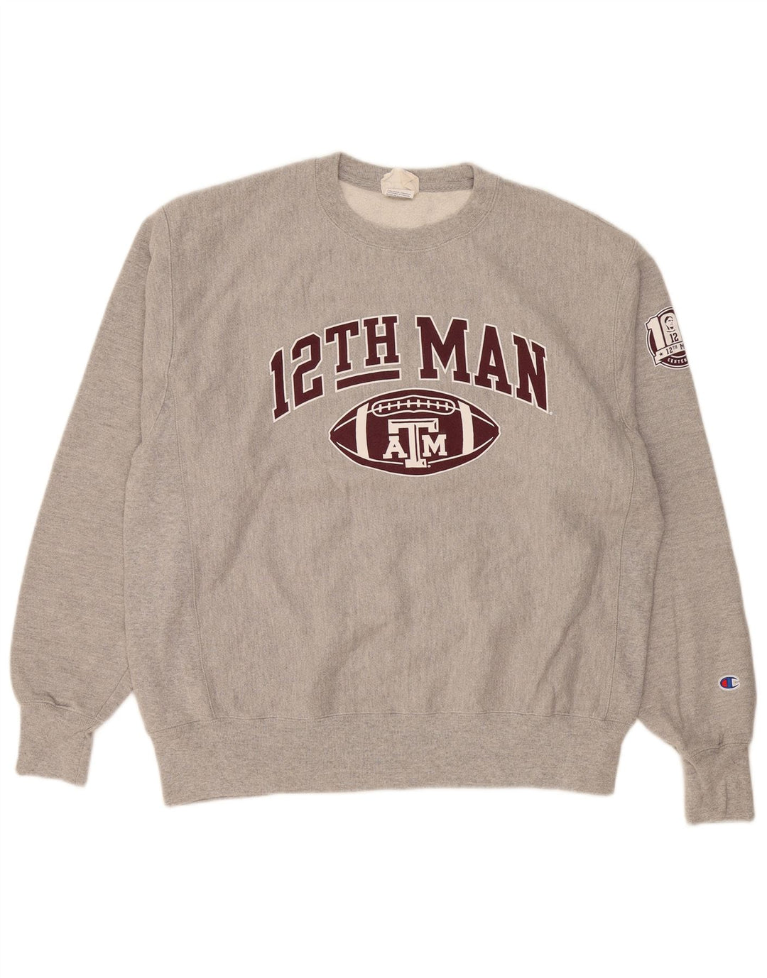 Champion Mens Graphic Sweatshirt Jumper Large Grey Cotton