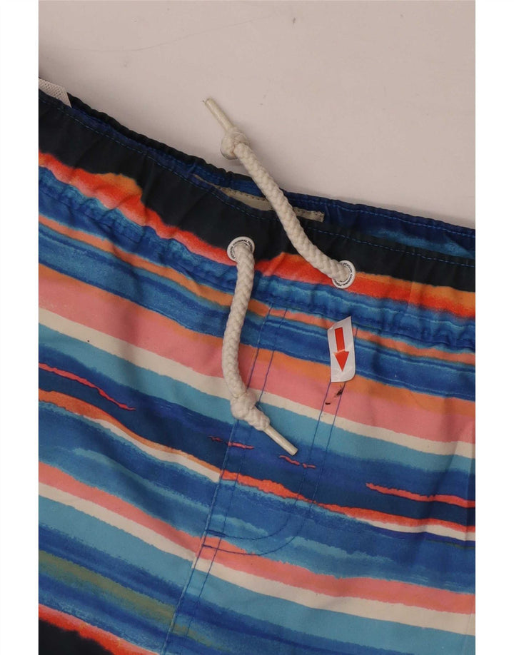 Penguin Mens Swimming Shorts Small Multicoloured Striped Polyester