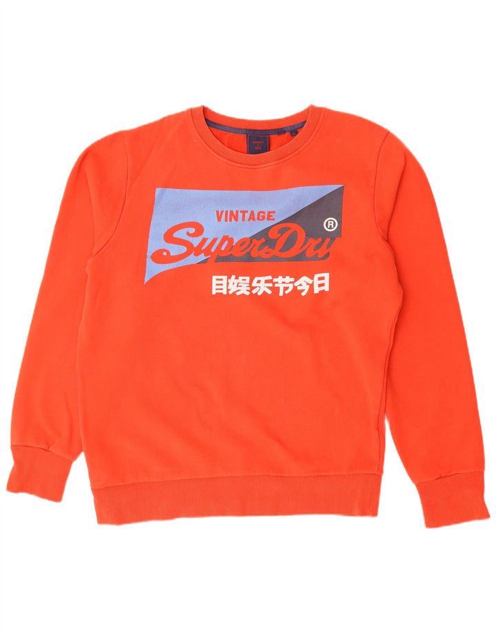 SUPERDRY Mens Graphic Sweatshirt Jumper XL Red Cotton