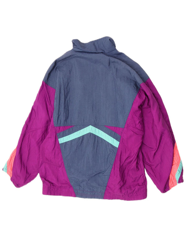 Diadora Womens Tracksuit Top Jacket Medium Multicoloured Colourblock Retro