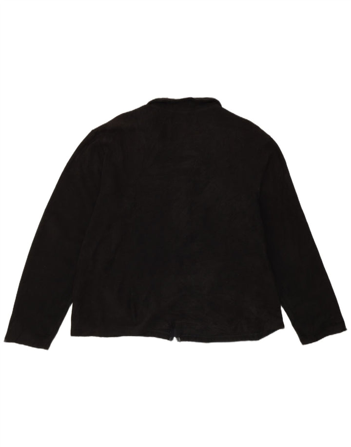 Starter Mens Fleece Jacket UK 38 Medium Black Polyester