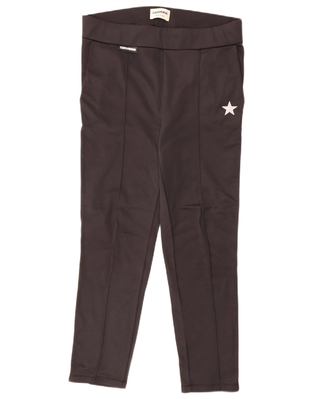 Converse Womens Tracksuit Trousers UK 14 Medium Black Colourblock Nylon