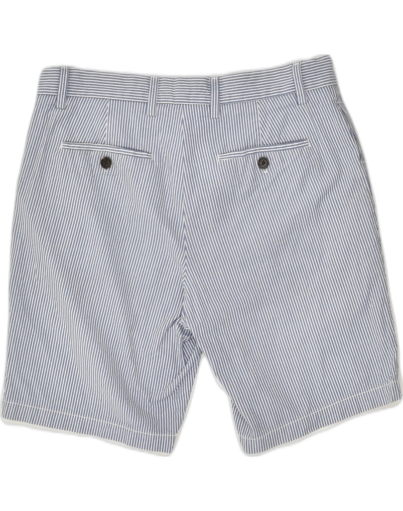 BANANA REPUBLIC Mens Chino Shorts W30 Medium Blue Pinstripe Cotton | Vintage Banana Republic | Thrift | Second-Hand Banana Republic | Used Clothing | Messina Hembry 