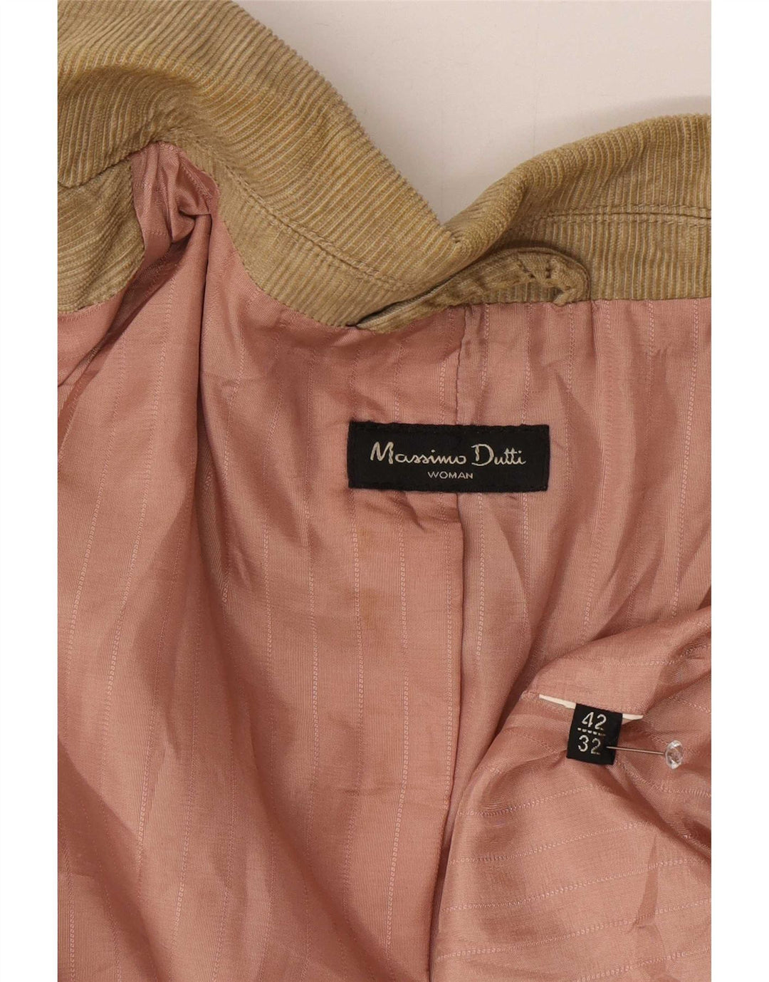 Massimo Dutti Womens 3 Button Corduroy Blazer Jacket EU 42 Large Brown