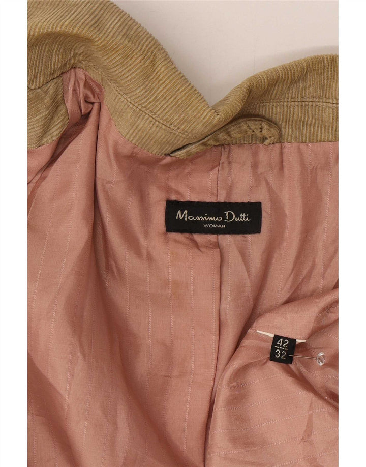Massimo Dutti Womens 3 Button Corduroy Blazer Jacket EU 42 Large Brown