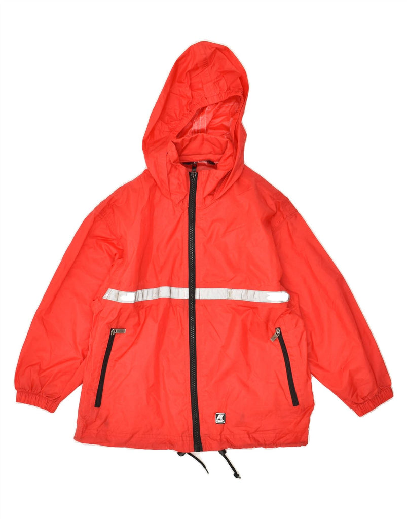 K-WAY Boys Hooded Rain Jacket 5-6 Years Red Nylon | Vintage K-Way | Thrift | Second-Hand K-Way | Used Clothing | Messina Hembry 