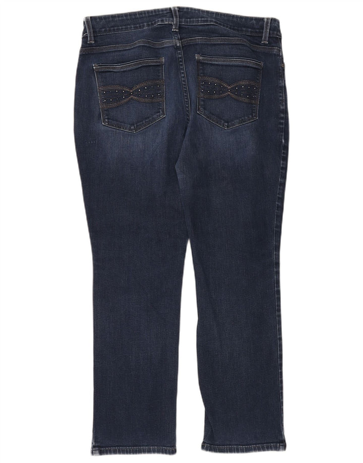 LEE Womens Perfect Fit Straight Jeans W36 L29 Blue Cotton