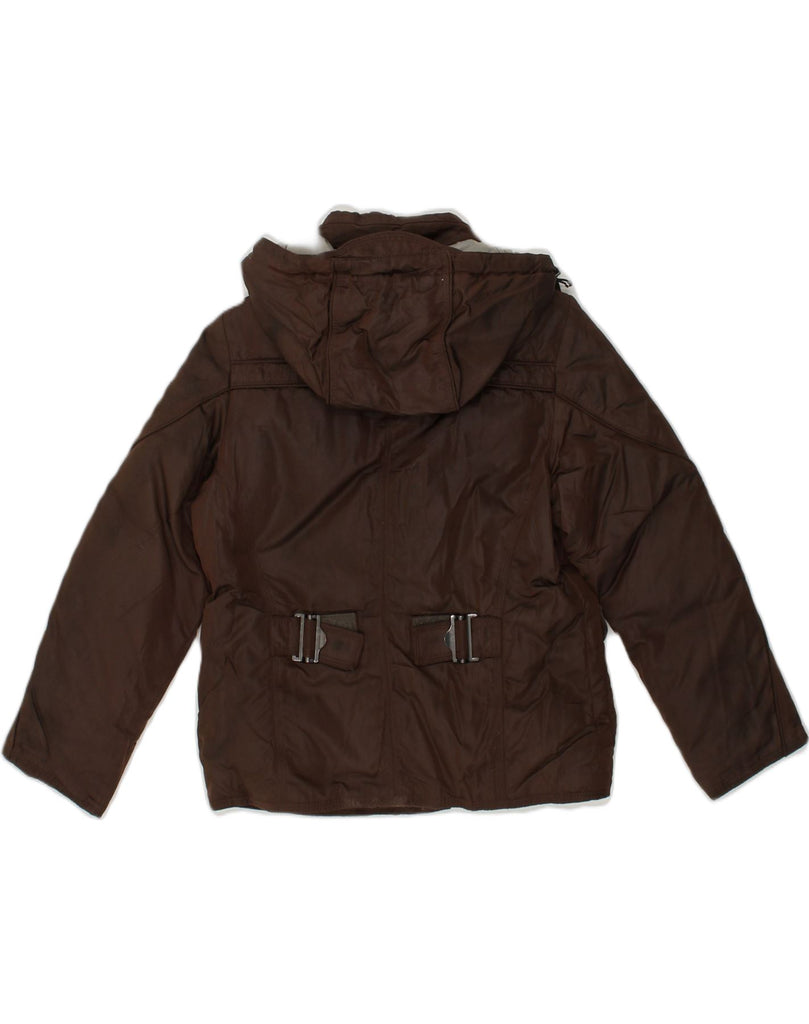 PEUTEREY Boys Hooded Padded Jacket 9-10 Years Medium Brown Polyamide | Vintage PEUTEREY | Thrift | Second-Hand PEUTEREY | Used Clothing | Messina Hembry 