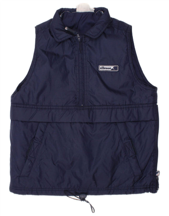 Ellesse Boys Pullover Padded Gilet 10-11 Years Navy Blue Polyester