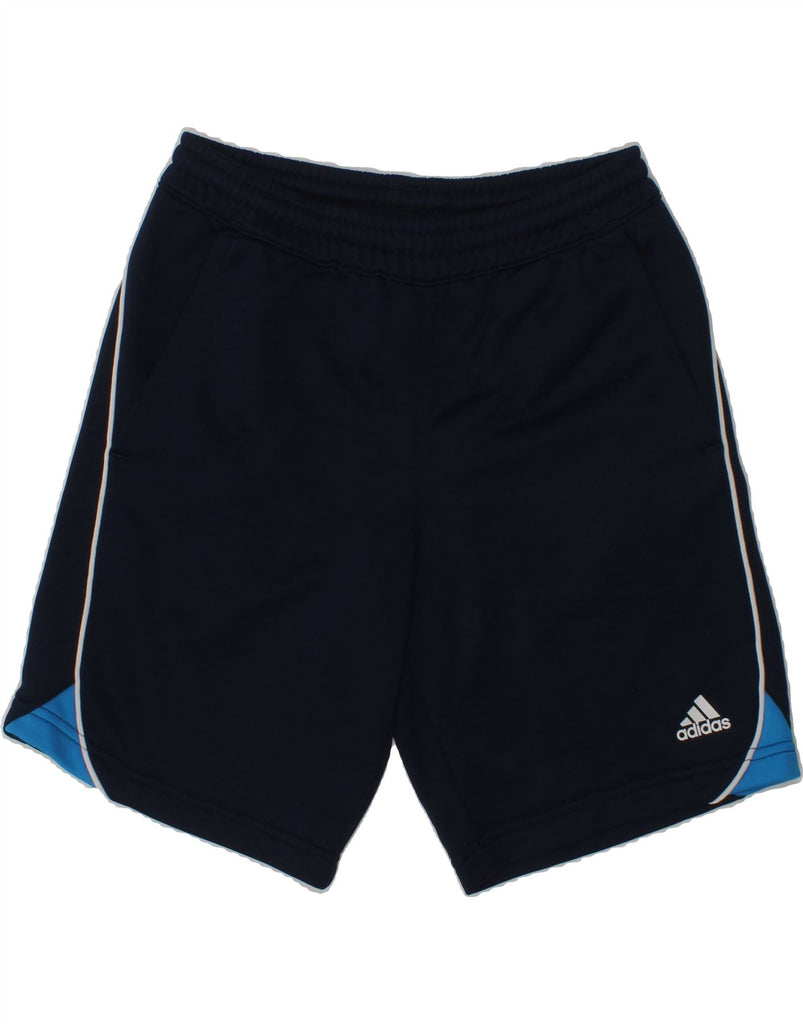 ADIDAS Boys Climalite Sport Shorts 9-10 Years Navy Blue | Vintage Adidas | Thrift | Second-Hand Adidas | Used Clothing | Messina Hembry 