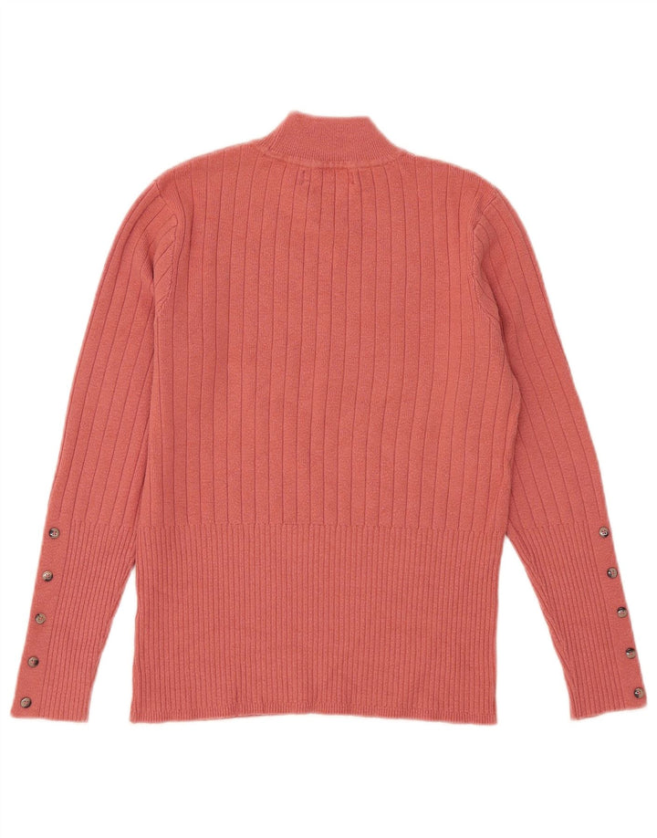 Marks & Spencer Womens Turtle Neck Jumper Sweater UK 12 Medium Pink