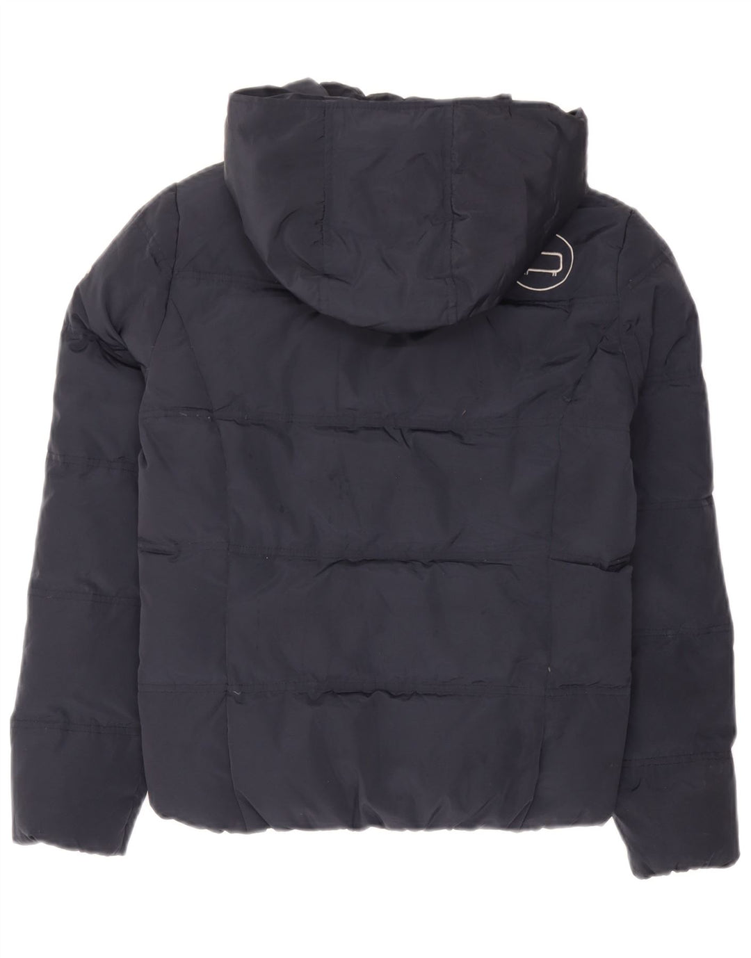 Woolrich Womens Penn-Rich Hooded Padded Jacket UK 10 Small Navy Blue