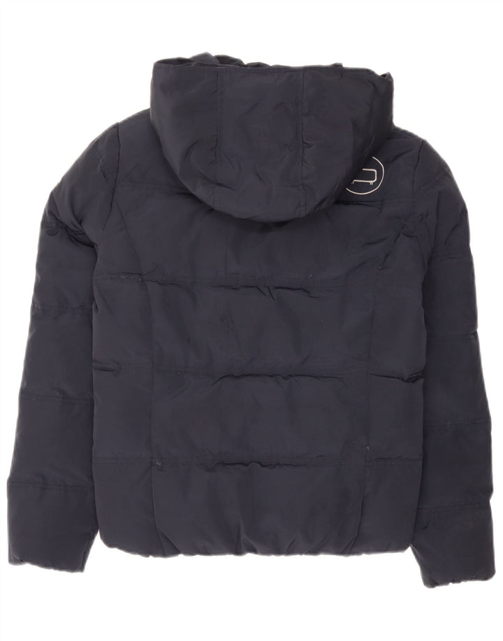 Woolrich Womens Penn-Rich Hooded Padded Jacket UK 10 Small Navy Blue