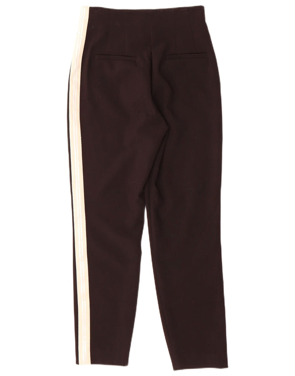 MINT VELVET Womens Casual Trousers UK 6 XS W26 L26 Black Colourblock