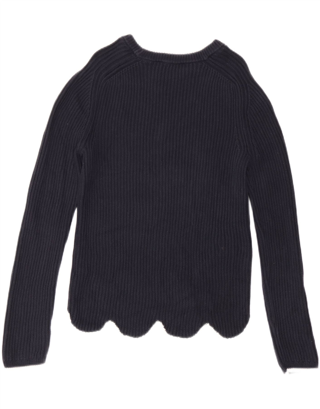 Marks & Spencer Womens Crew Neck Jumper Sweater UK 10 Small Navy Blue