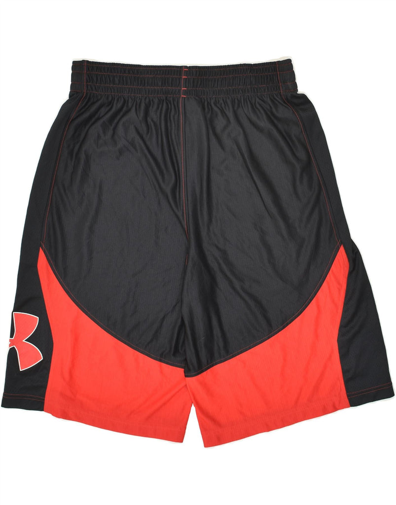 UNDER ARMOUR Mens Graphic Sport Shorts Large Black Colourblock Polyester | Vintage Under Armour | Thrift | Second-Hand Under Armour | Used Clothing | Messina Hembry 