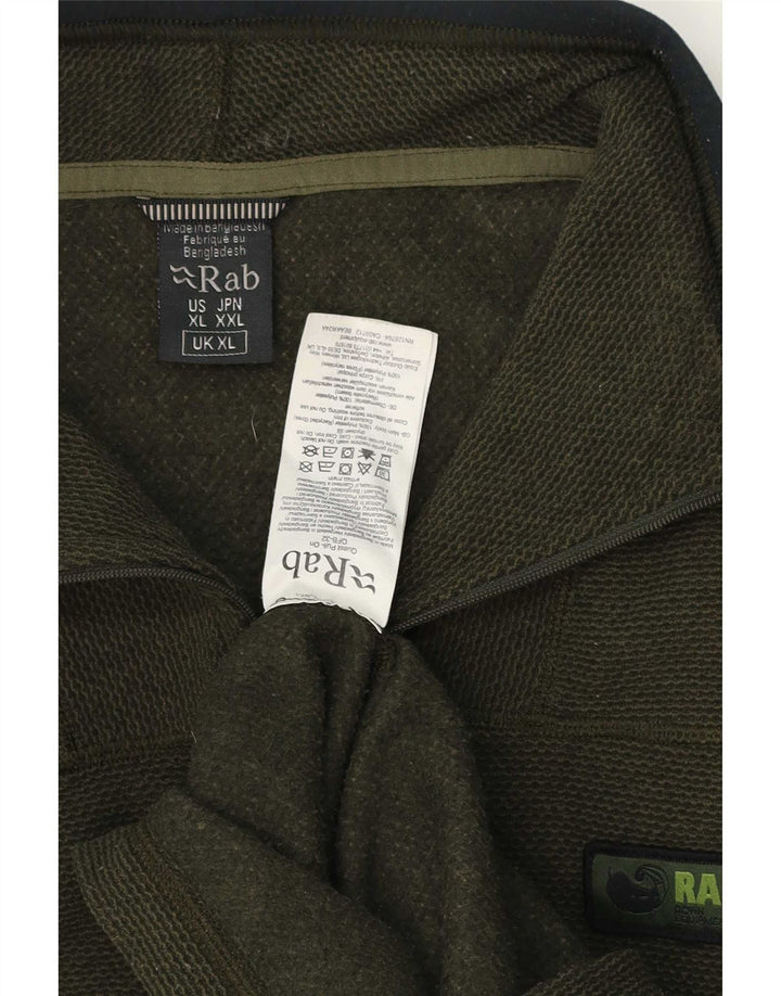 Rab Mens Zip Neck Sweatshirt Jumper XL Green Polyester