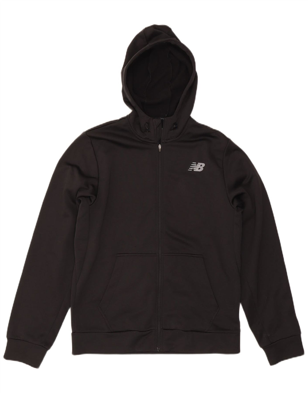 NEW BALANCE Mens Zip Hoodie Sweater Medium Black Polyester