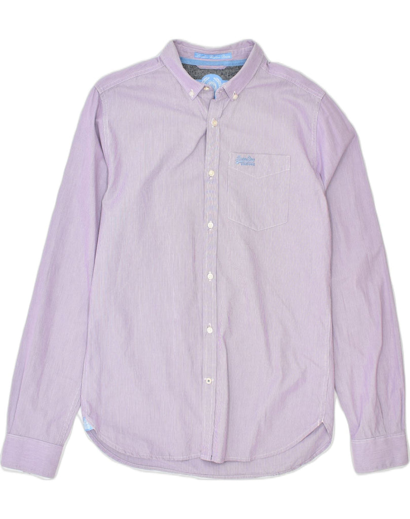 SUPERDRY Mens Shirt Medium Purple Cotton | Vintage Superdry | Thrift | Second-Hand Superdry | Used Clothing | Messina Hembry 