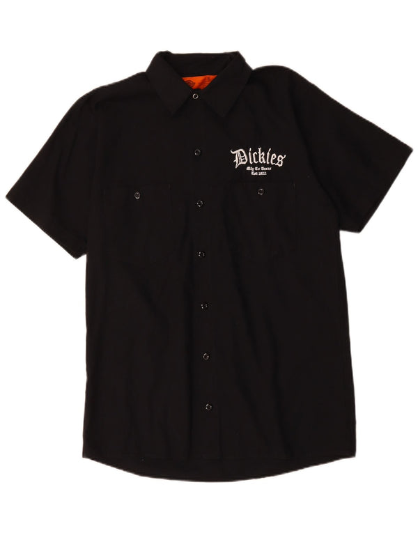 DICKIES Mens Graphic Short Sleeve Shirt Small Black Cotton