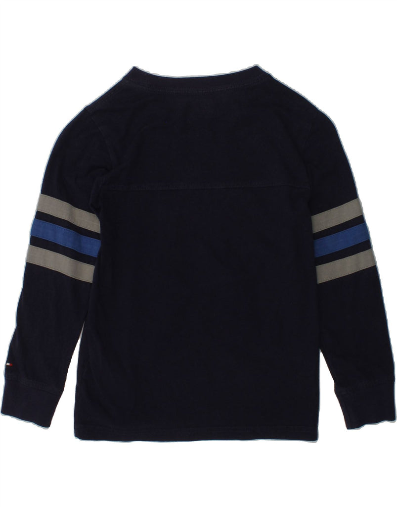 TOMMY HILFIGER Boys Graphic Top Long Sleeve 4-5 Years XS Navy Blue Cotton | Vintage Tommy Hilfiger | Thrift | Second-Hand Tommy Hilfiger | Used Clothing | Messina Hembry 