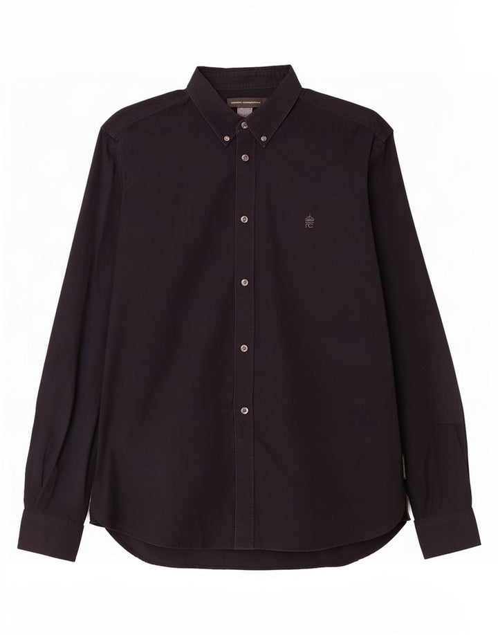 French Connection Mens Shirt Large Navy Blue Cotton