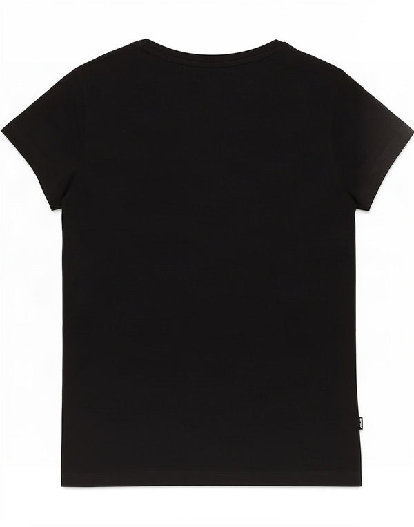 Puma Womens Graphic T-Shirt Top UK 10 Small Black Cotton
