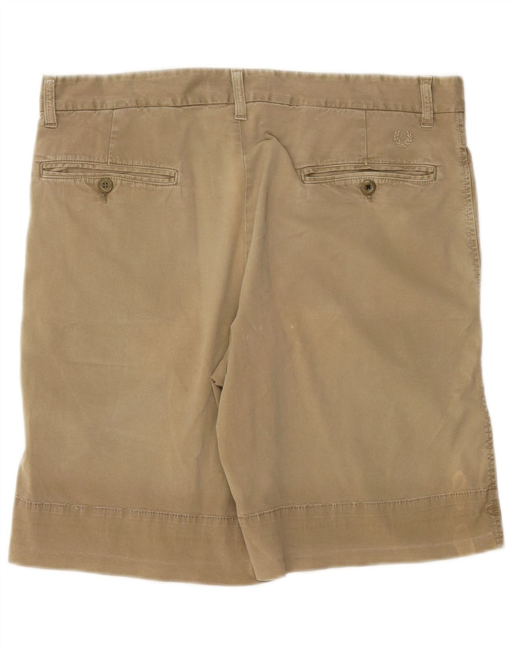 Fred Perry Mens Chino Shorts IT 48 Medium W32  Khaki Cotton
