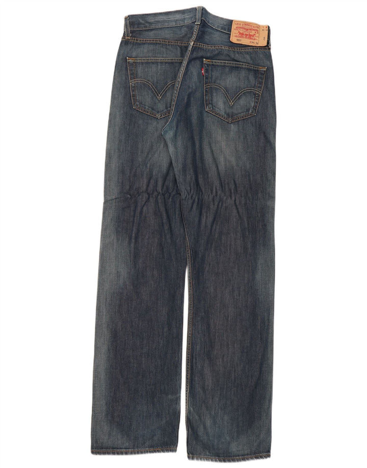Levi's Womens 501 Straight Jeans W34 L36 Blue Cotton