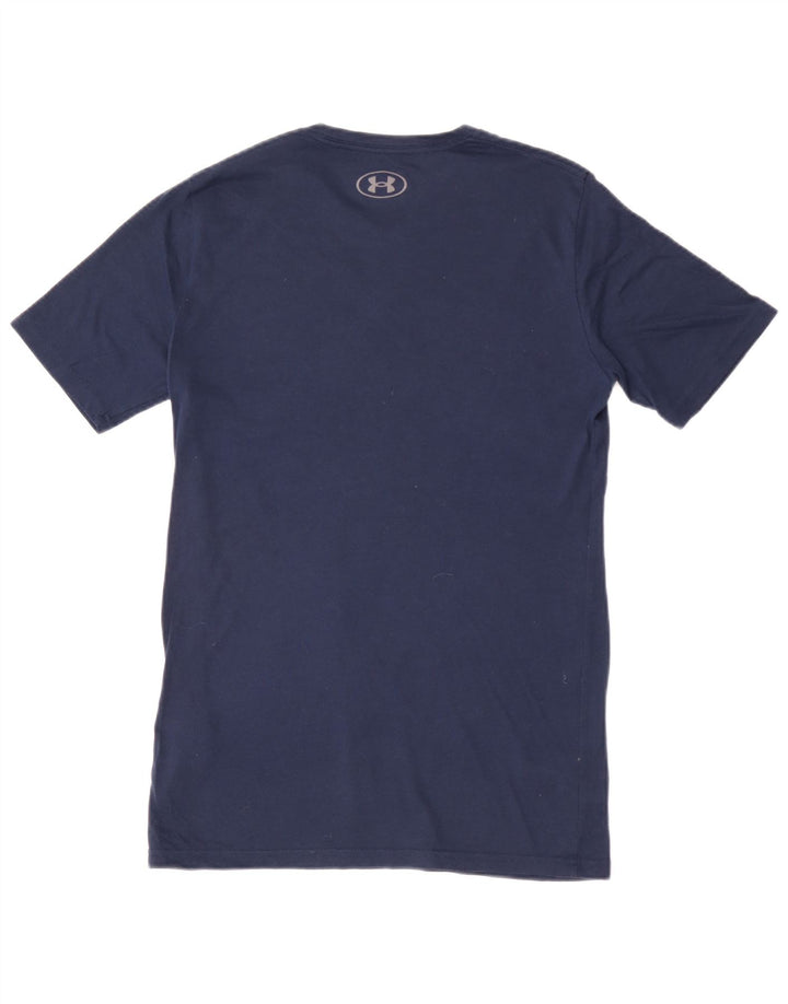 Under Armour Mens Graphic T-Shirt Top Small Navy Blue Cotton