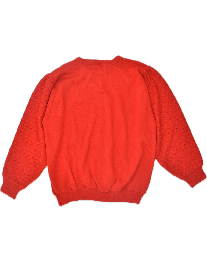 VINTAGE Womens Crew Neck Jumper Sweater UK 20 2XL Red Wool | Vintage Vintage | Thrift | Second-Hand Vintage | Used Clothing | Messina Hembry 