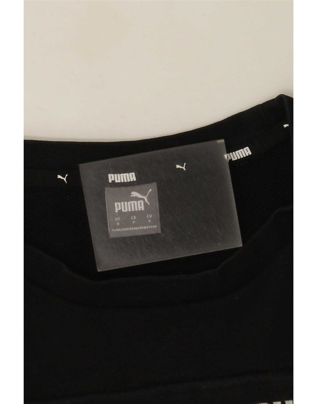 Puma Womens Graphic Sweatshirt Jumper UK 10 Small Black Colourblock