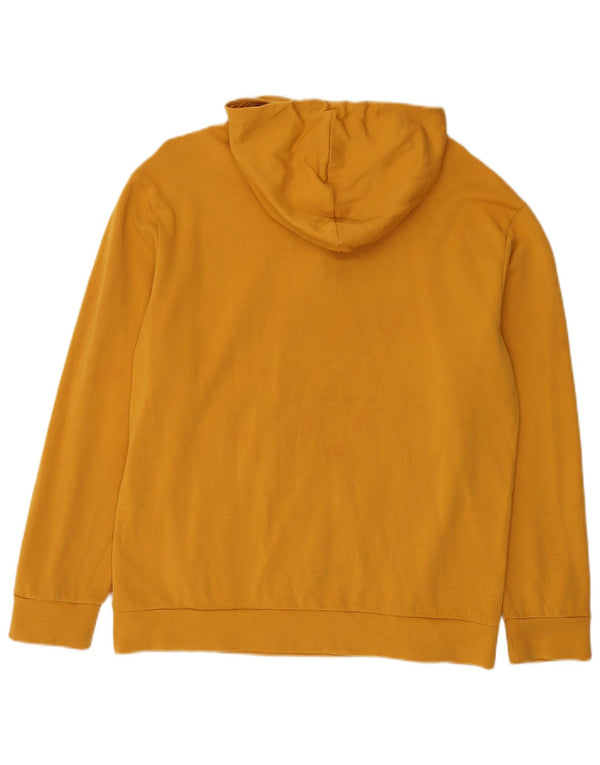 Puma Mens Hoodie Jumper Medium Yellow Cotton