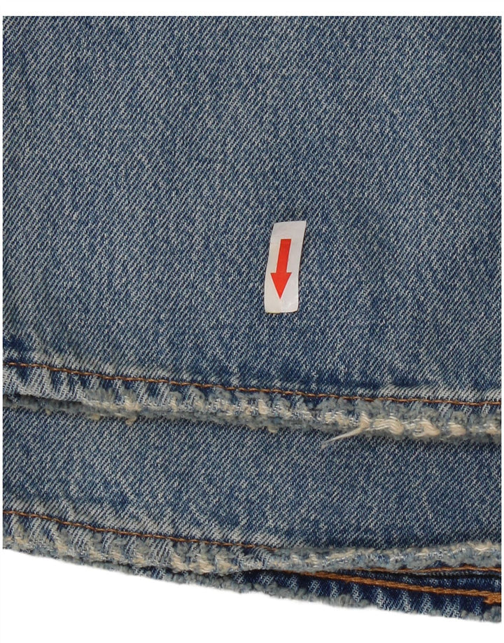 Levi's Mens 501 Straight Jeans W36 L32 Blue Patchwork Cotton
