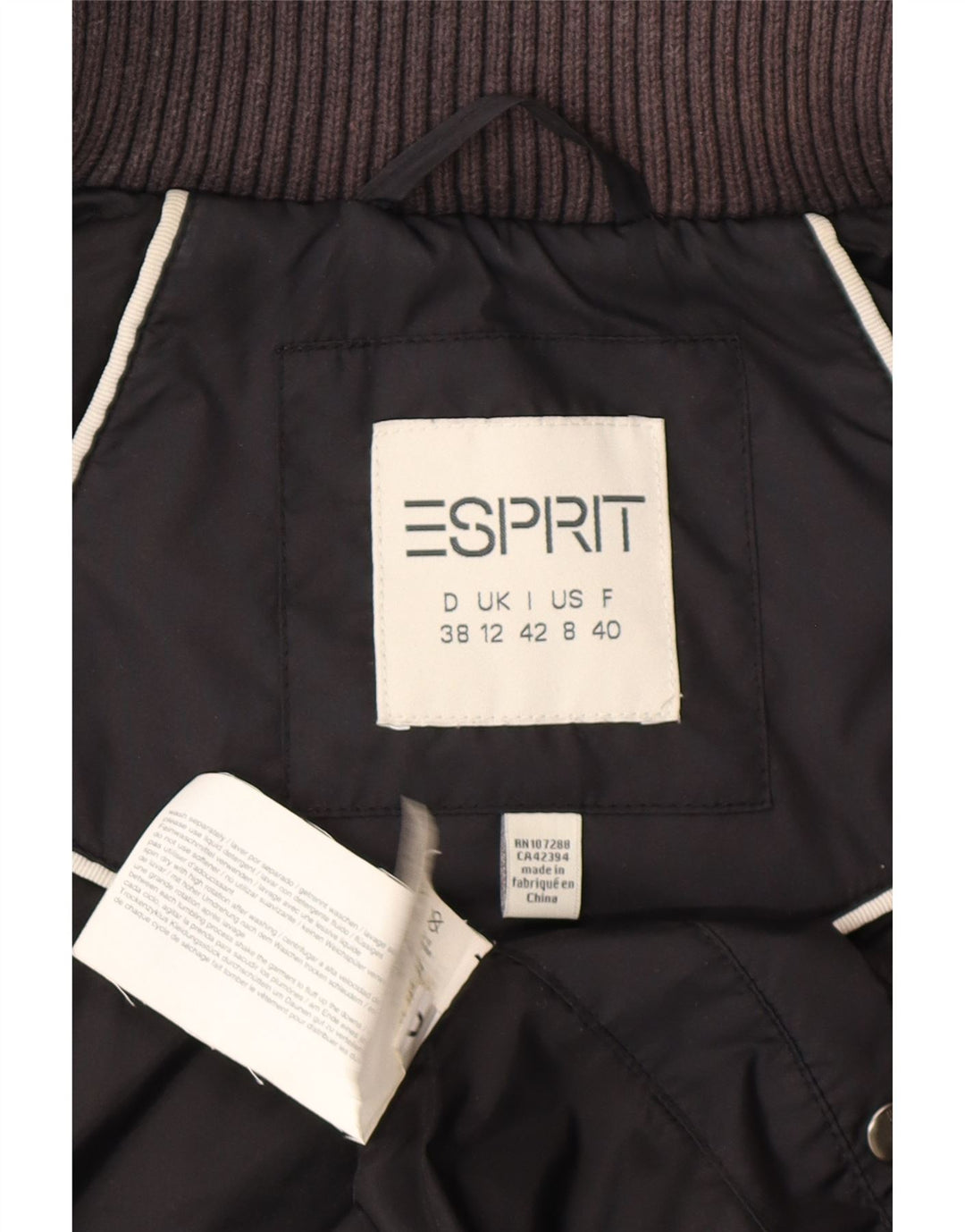 Esprit Womens Padded Gilet UK 12 Medium Black Polyester