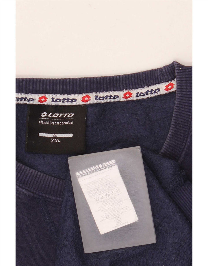 Lotto Mens Graphic Sweatshirt Jumper 2XL Navy Blue Cotton
