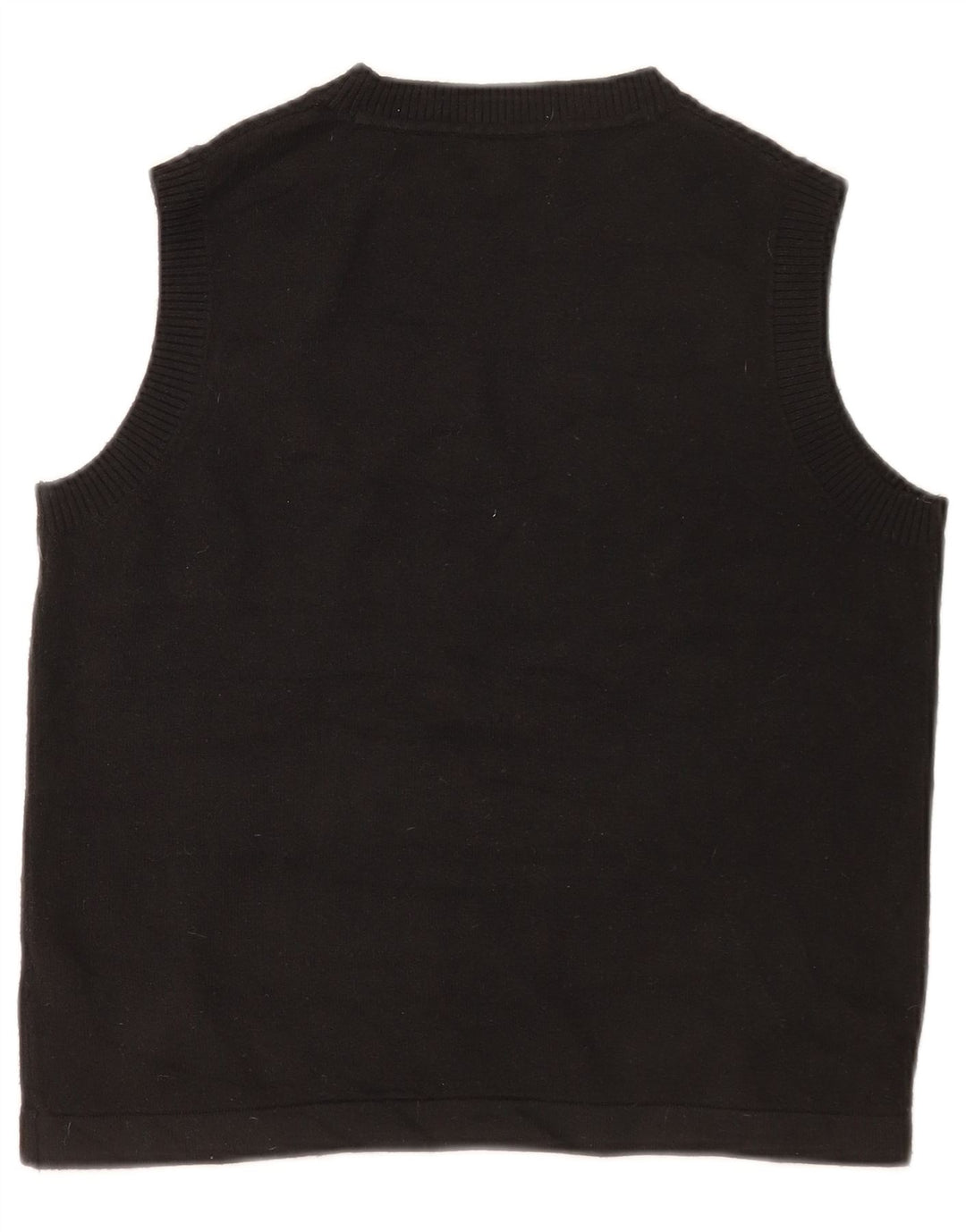 Marks & Spencer Womens Vest Tank Top UK 14 Medium Black Polyester
