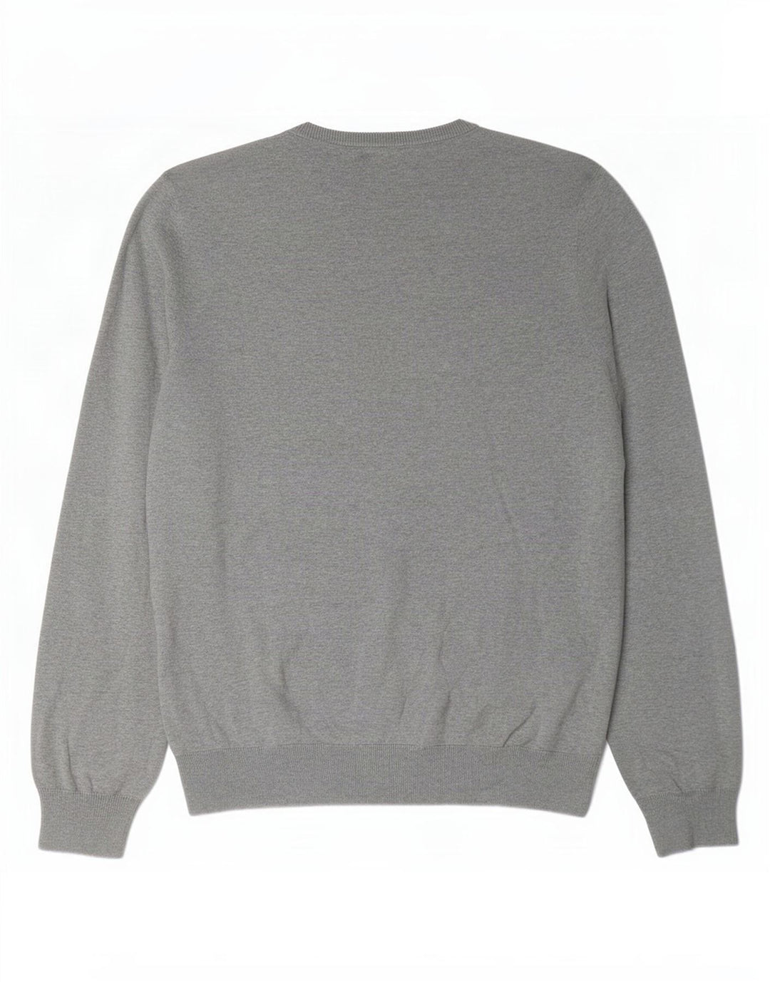 Marks & Spencer Mens V-Neck Jumper Sweater XL Grey Flecked Cotton