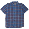 Weird Fish Mens Short Sleeve Shirt 5XL Blue Check Cotton