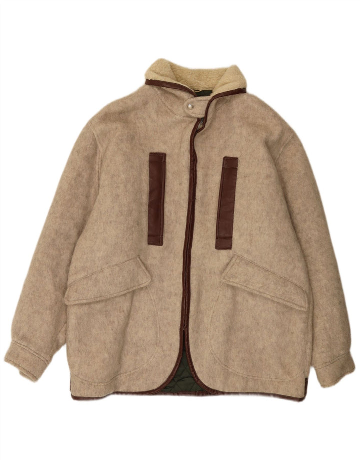 Vintage Mens Loose Fit Windbreaker Coat UK 38 Medium Beige