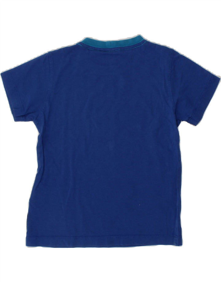 ARMANI JUNIOR Boys Graphic T-Shirt Top 3-4 Years Blue Cotton Vintage Armani Junior and Second-Hand Armani Junior from Messina Hembry 
