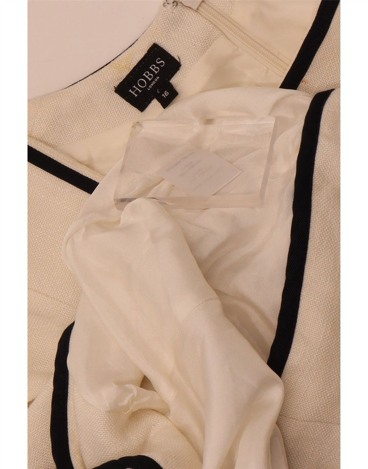 Hobbs Womens 3/4 Sleeve 2 Piece Set UK 16 Large White Viscose