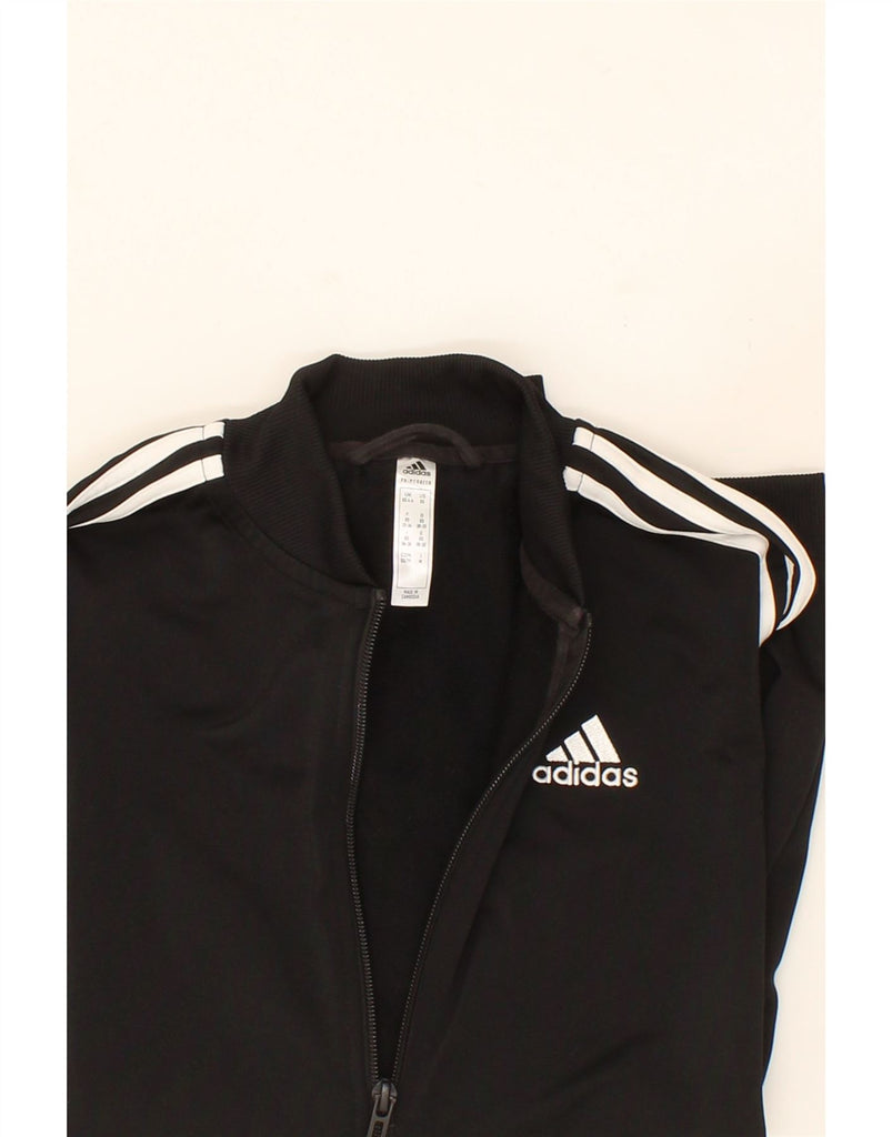 ADIDAS Womens Tracksuit Top Jacket UK 4/6 XS Black Polyester Vintage Adidas and Second-Hand Adidas from Messina Hembry 