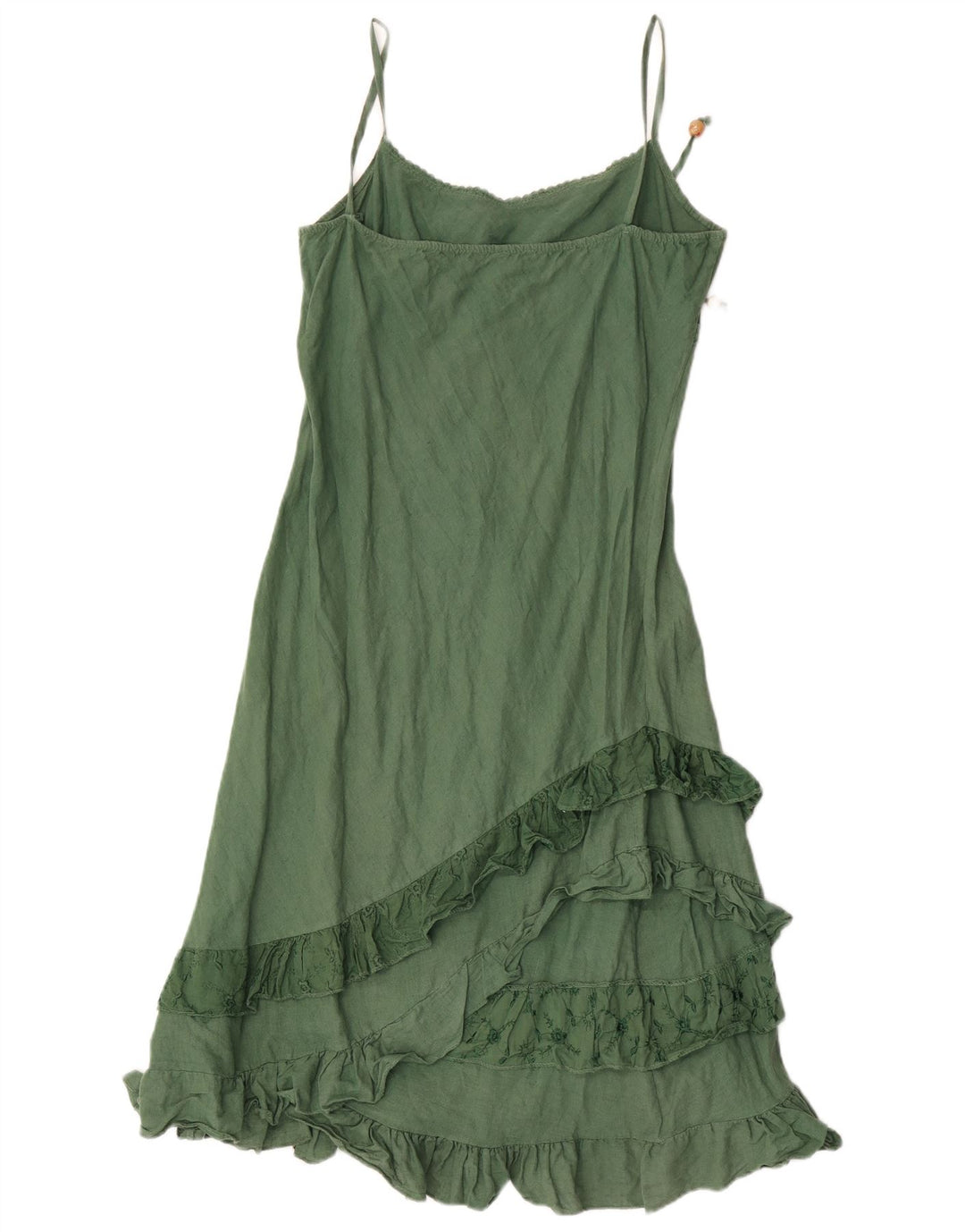 Vintage Womens Sundress UK 8 Small Green