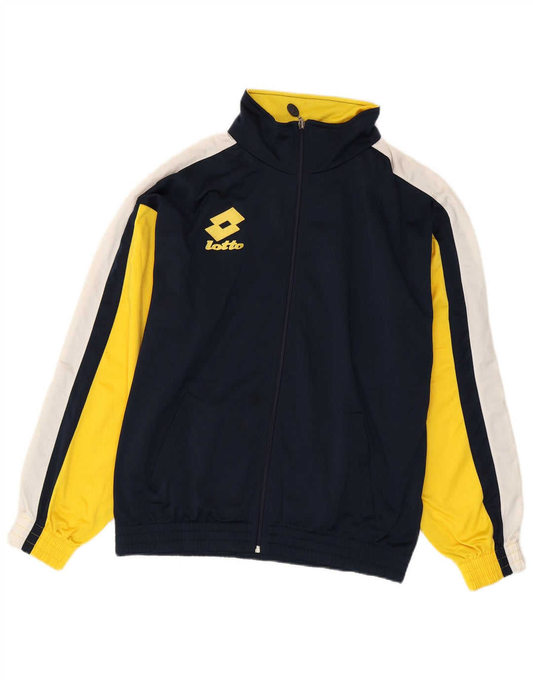 Lotto Mens Graphic Tracksuit Top Jacket Medium Navy Blue Colourblock