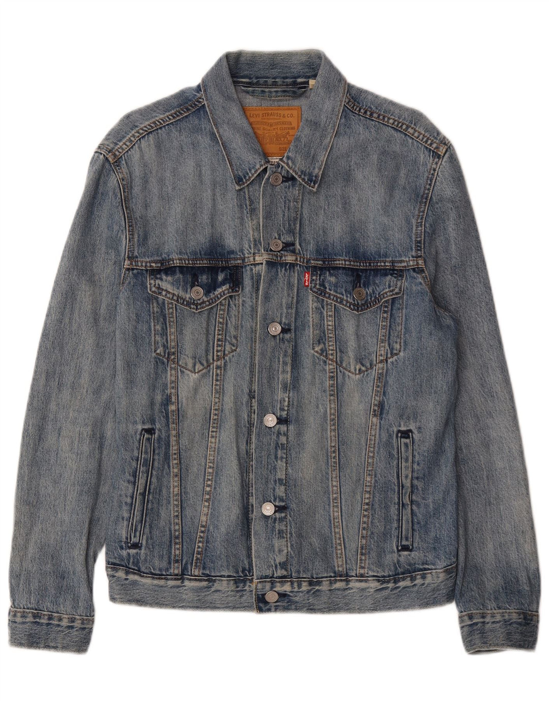 Levi's Mens Denim Jacket UK 38 Medium Blue Cotton