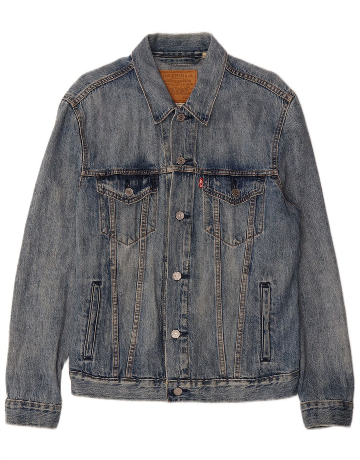 Levi's Mens Denim Jacket UK 38 Medium Blue Cotton